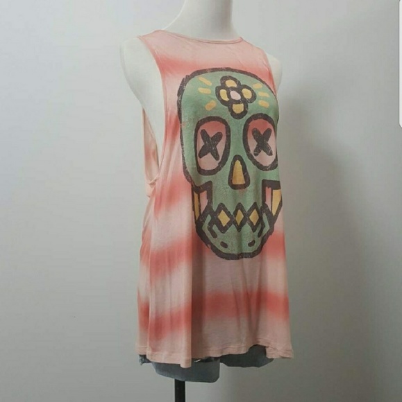 Awesome Striped Skull Tank - Picture 4 of 5